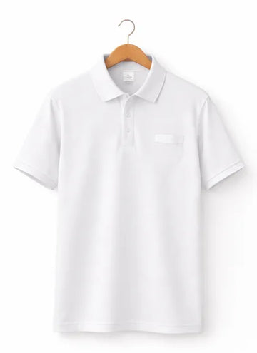 White Polo T-Shirt Pakistan | Signature Essential Premium Cotton Collared Tee