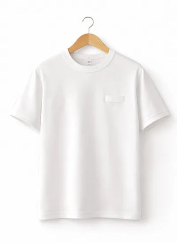 White Crew Neck Polo T-Shirt Pakistan | Premium Cotton Classic Tee