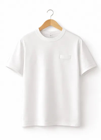 White Crew Neck Polo T-Shirt Pakistan | Premium Cotton Classic Tee